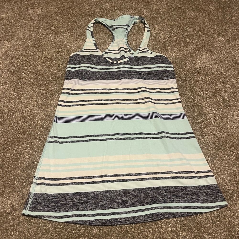 Lululemon Striped Racerback Tank Top